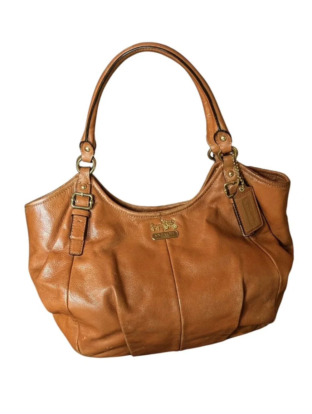 Coach Madison Abigail Tan Camel Leather Hobo Shoulder Bag, #18612